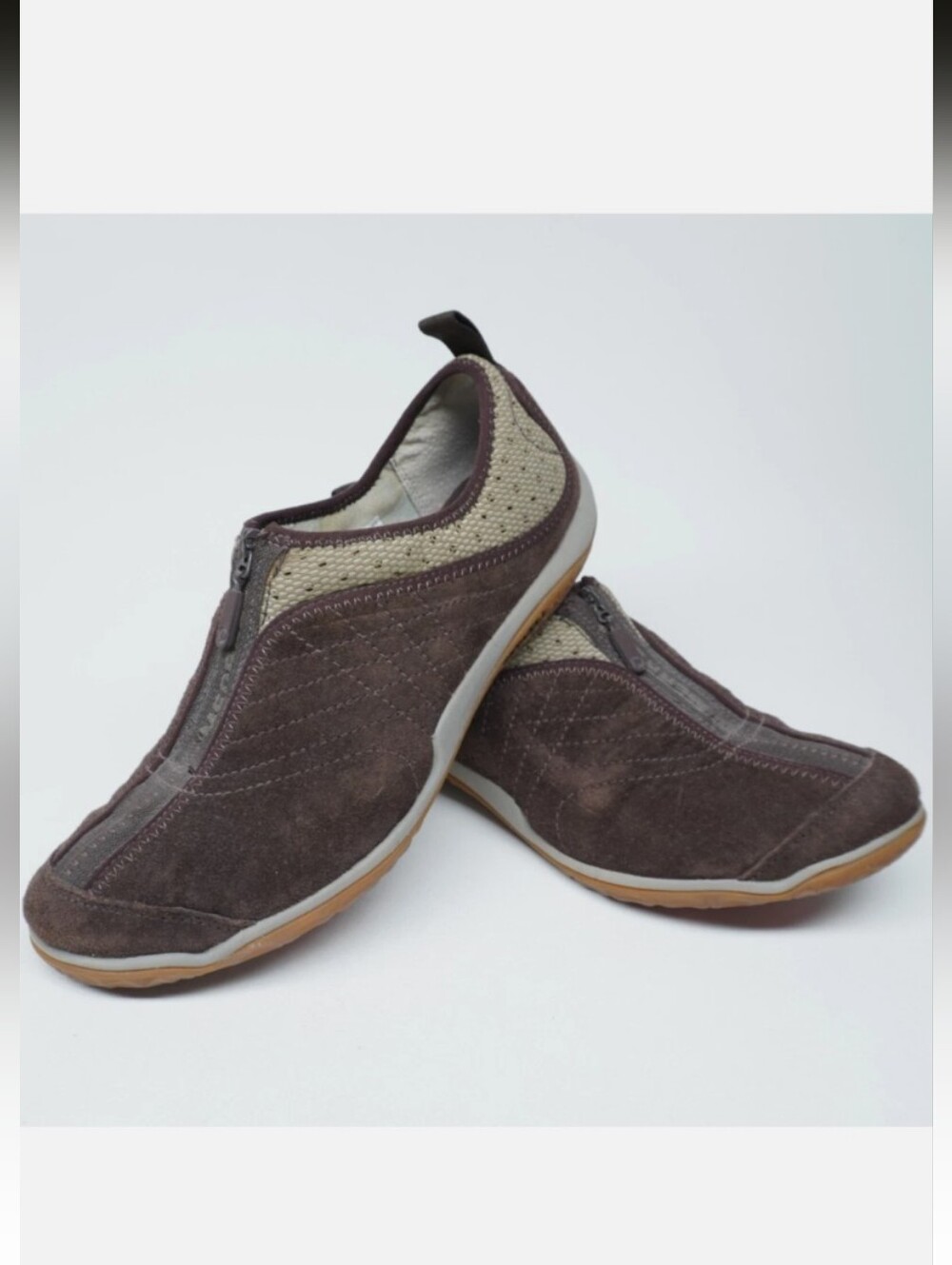 Merrell Lorelei Women's Sneakers Leather Zip Espresso Mesh 9 Comfort Shoes NWT
